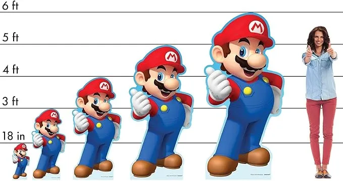 Party City Super Mario Life-Size Cardboard Cutout