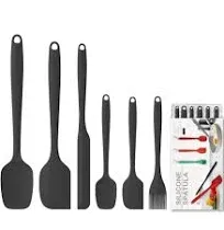 Permanent Warranty Silicone Spatula Set of 6 Heat Resistant 600 Food Scraper for