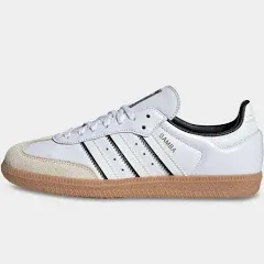 adidas Big Kids' Originals Samba OG Casual Shoes in White/White