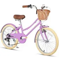 Glerc Missy Girl Cruiser Kids Bike 6-Speed Bicycle for Youth Ages 6 8 Old