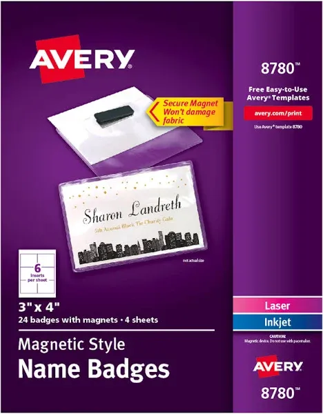 Avery Magnetic Name Badge