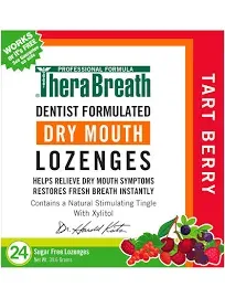 TheraBreath Dry Mouth Lozenges Tart Berry 24 Lozenges