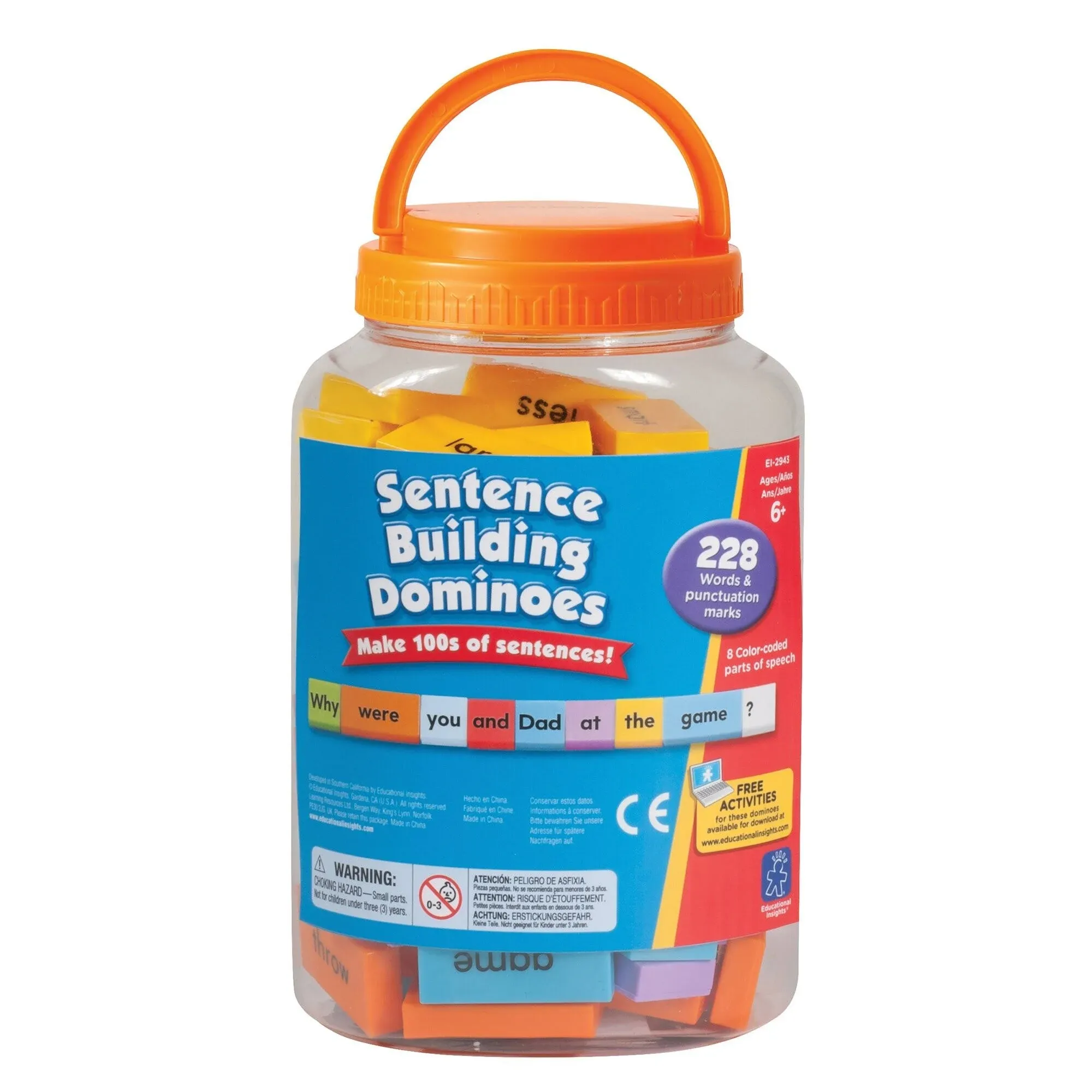 Learning Resources Sentence Building Dominoes Educational Learning Toy 