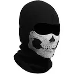 Nuoxinus Black Balaclava Ghosts Skull Full Face Mask for Cosply Party Halloween Outdoor Motorcycle Bike Cycling Skateboard Hiking