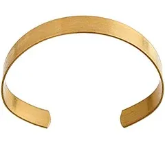 Solid Brass Flat Cuff Bracelet Base