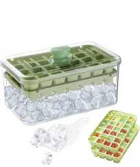 Fopudy Ice Cube Trays with Lid and Bin