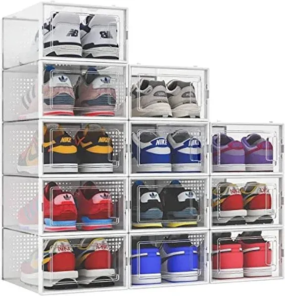 Seseno 12 Pack Shoe Organizer Storage Bins