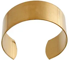 Solid Brass Flat Cuff Bracelet Base