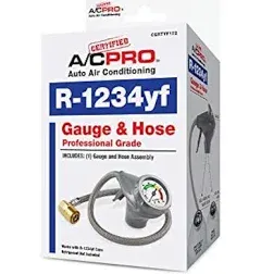 AC Pro Certified A/C Pro Recharge Gauge and Hose