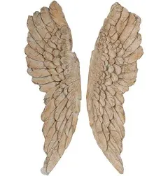 A&B Home Soar Angel Wings Natural Wall Art Set of 2