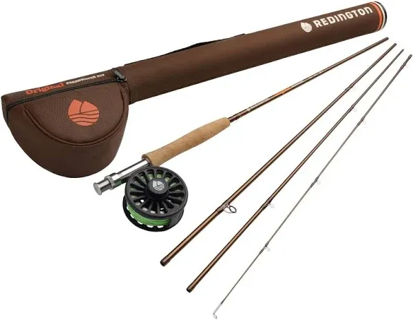 Redington Original Fly Fishing Kit, 9 Foot Rod, Crosswater Reel, Fly Line, Leader, & Carrying Case