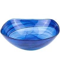 Badash Cobalt Blue Alabaster Square Glass Bowl