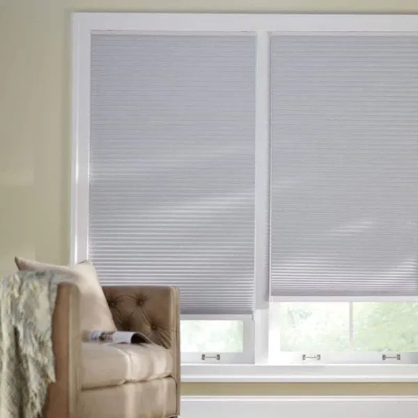 Home Decorators Collection Shadow White Cordless Blackout Cellular Shades for Windows - 36 in. W x 48 in. L (Actual Size 35.75 in. W x 48 in. L) 10793478655069