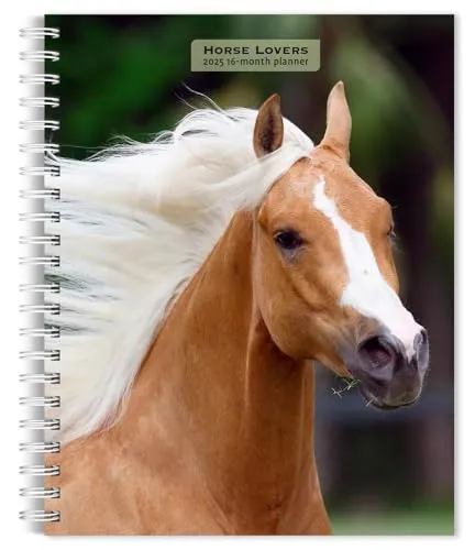 Horse Lovers 2025 6 X 7.75 Inch Spiral-Bound Wire-O Weekly Engagement Planner Ca