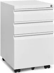 3 Drawer Mobile File Cabinet with Lock