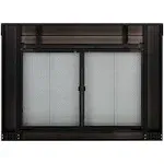 Pleasant Hearth AR-1021 Arrington Fireplace Glass Door, Black, Medium