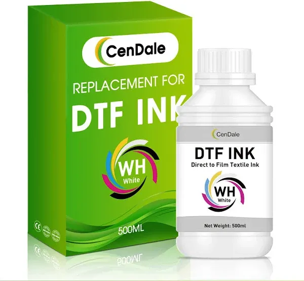 Premium DTF White Ink - DTF Transfer Ink for PET Film, Refill DTF Ink for Epson ET-8550, L1800, L800, R2400, P400, P800, XP15000, Heat Transfer Printing Direct to Film (500ml)