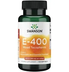 Swanson Vitamin E Mixed Tocopherols 400 IU 100 Softgels