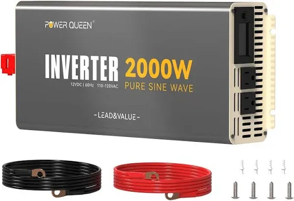 Power Queen 2000W Pure Sine Wave Inverter