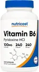 Nutricost Vitamin B6 (Pyridoxine HCl) 100mg, 240 Capsules