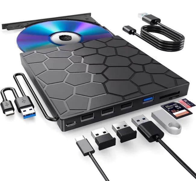 Bpakdu External CD/DVD Drive