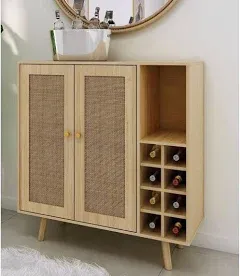 Atlantic Loft & Luv Remy Boho Mid-Century Bar Cabinet