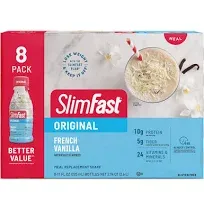 SlimFast Meal Replacement Shake, Original, Creamy Milk Chocolate - 4 pack, 11 oz bottles