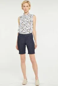 NYDJ Ella Scallop Hem Bermuda Shorts