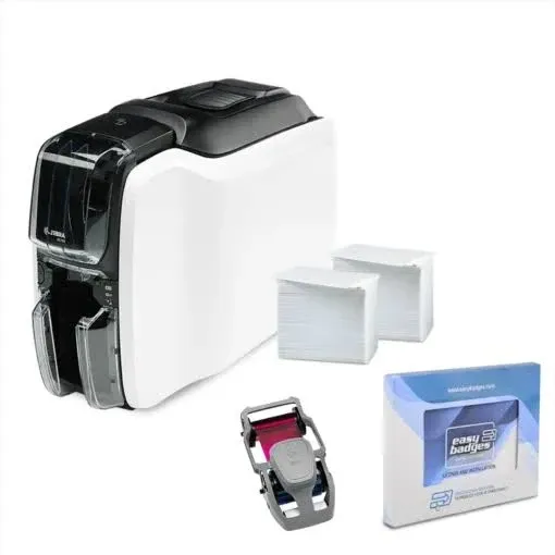 Zebra ZC11-0000000EM00 Printer ZC100 Single Sided UK/EU Cords, USB Only, Wi~E~