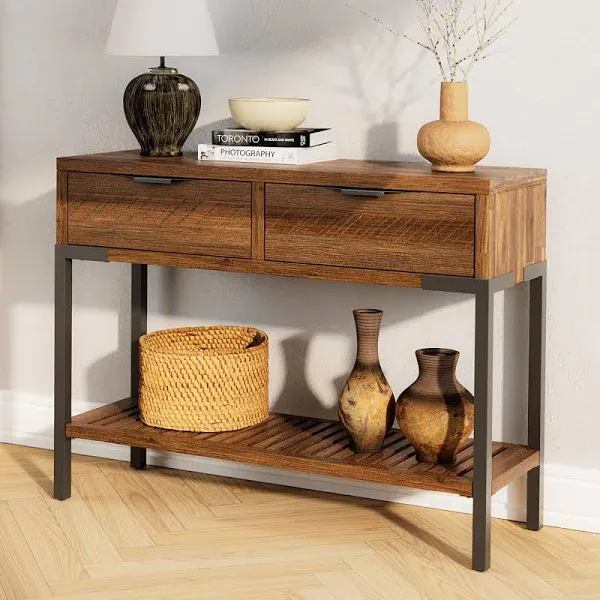 Bme Millie 2 Drawers Industrial Style Console Table