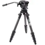 3 Legged Thing Jay Carbon Fiber Tripod with Quick Leveling Base & AirHed Cine-A Fluid Head System (Matte Black)