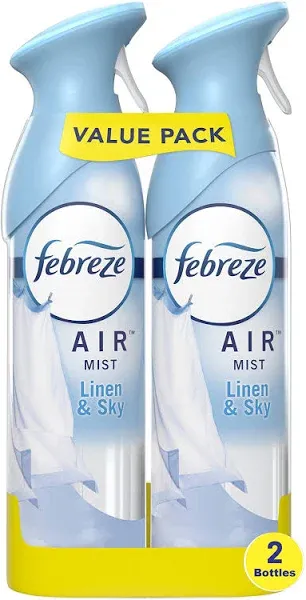 Febreze Odor-Fighting Air Fresheners, Linen Sky™, 8.8 Oz, Carton Of 6 Fresheners