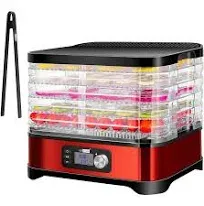 VIVOHOME Food Dehydrator, Electric 400W 5 Trays Hydrator Machine with 48H Timer and 95-176? Temperature Control for Fruit Vegetable Meat Beef Jerky Herb, BPA Free, Black