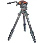 3 Legged Thing Legends Jay Carbon Fibre Levelling Base Tripod - Adjustable Camera and Video Levelling-Base Travel Tripod with 3 Detachable Legs - Darkness (Matte Black) (JAYKIT-ADARK)