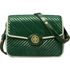 Tory Burch Robinson Patent Quilted Convertible Shoulder Bag