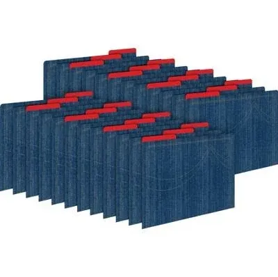 Barker Creek Denim Letter-Size File Folders