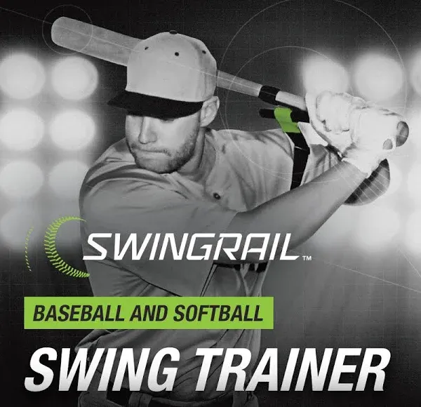 SWINGRAIL Baseball/Softball Swing Trainer Aid - Equipment for Batting and Hitting