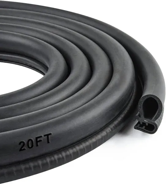 Car Door Rubber Seal Strip with Side Bulb, 10 Feet PVC Bulb Trim with EPDM Au...