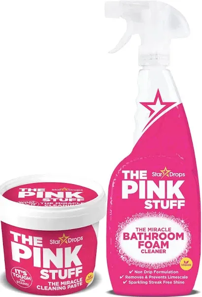 THE PINK STUFF STARDROPS MIRACLE BATHROOM FOAM CLEANER STREAK FREE 750ML