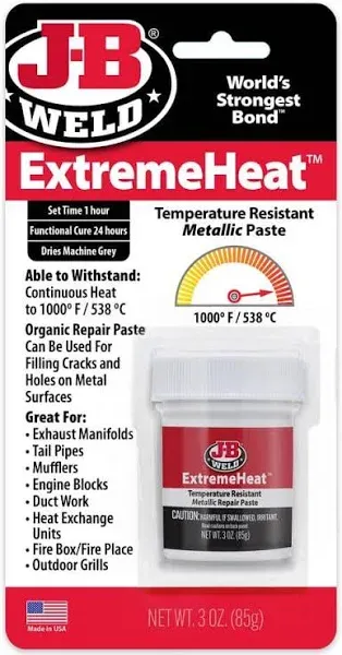 J-B Weld Extreme Heat High Temperature Resistant Metallic Paste