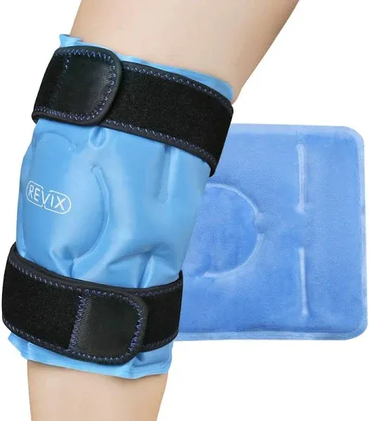 REVIX Ice Pack for Knee Pain Relief, Reusable Gel Ice Wrap for Injuries