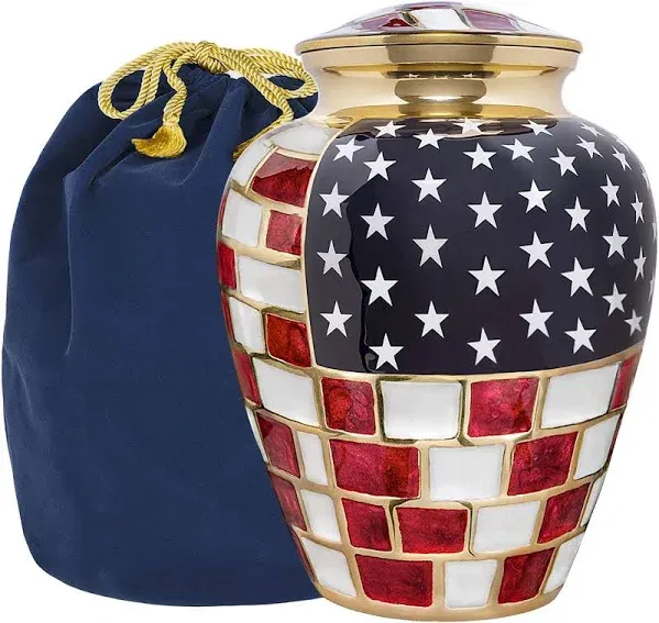 Patriotic Large Adult Cremation Urn