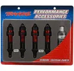 Traxxas 5460R GTR Alum Red-Anodized Fully Assembled Shocks W/O Springs #12572