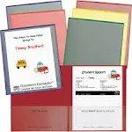 C-Line 32010 Assorted Classroom Connector Folders - 6/Pack