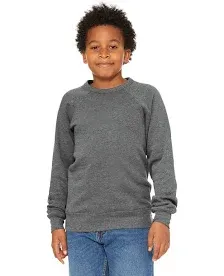 Bella + Canvas 3901Y Youth Sponge Fleece Raglan Sweatshirt