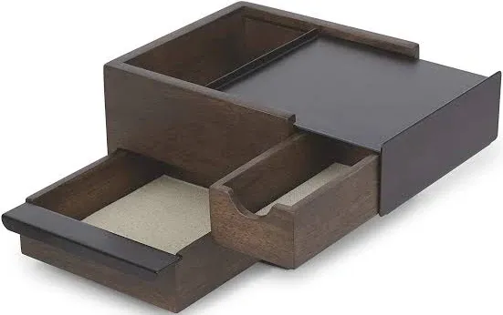 Umbra Mini Stowit Jewelry Box - Modern Keepsake Storage Organizer with Hidden Compartment Drawers