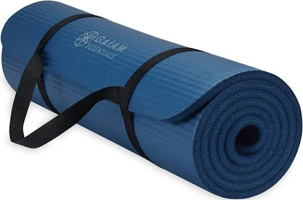 Essentials Thick Yoga Mat Fitness &amp; Exercise Mat with Easy-Cinch Yoga Mat Carrie