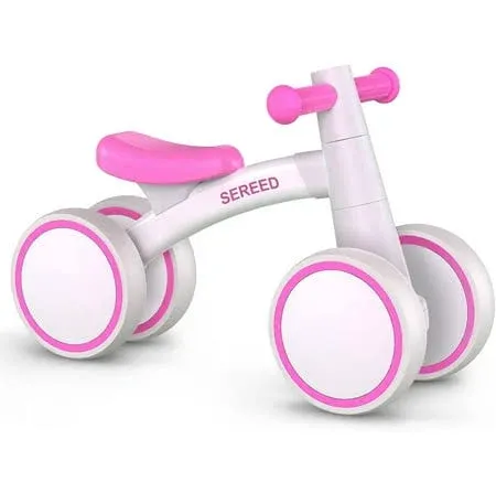 SEREED Baby Balance Bike for 1 Year Old Boys Girls 12-24 Month，4 Wheels