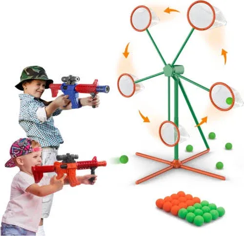 Shooting Game Toy Air Guns Form Balls Moving Target