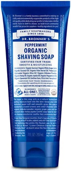 Dr. Bronner's Organic Peppermint Shaving Soap Gel (7 fl oz)